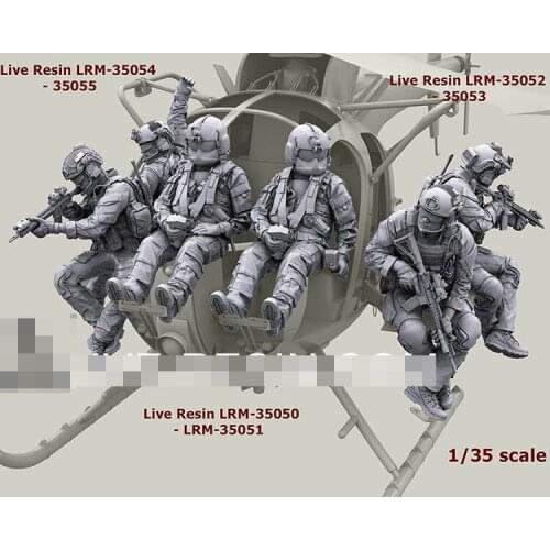 1/35 Scale Unpainted Resin Figure Black Hawk Helicopter crew set 9 figures collection figure