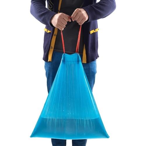 1Roll Kitchen Bucket Thickening Garbage Bag Automatic Closing Portable Trash Bag Storage Plastic Waste Basket Bins Trash Holder