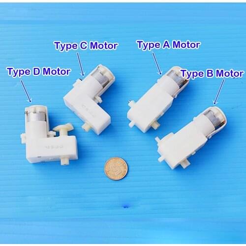 1pcs DC 3V-6V TT 130 Motor Wheel Smart Car Robot Small Gear Motor for Arduino Intelligent Vehicle Speed Reducer 35RPM-60RPM