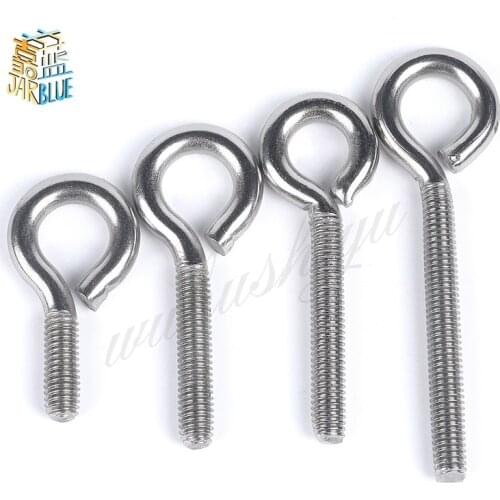 2/5/10Pcs M4 M5 M6 M8 M10 304 Stainless Steel Sheep Eye screw Bolt Ring Hook/ Hanging Ring Screw