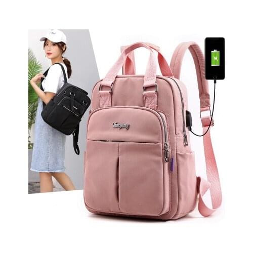 2019 Women Backpack Anti Theft USB Charge Laptop Bagpack School Bag For Teenage Girls man/boy Casual Mochila multifunctional