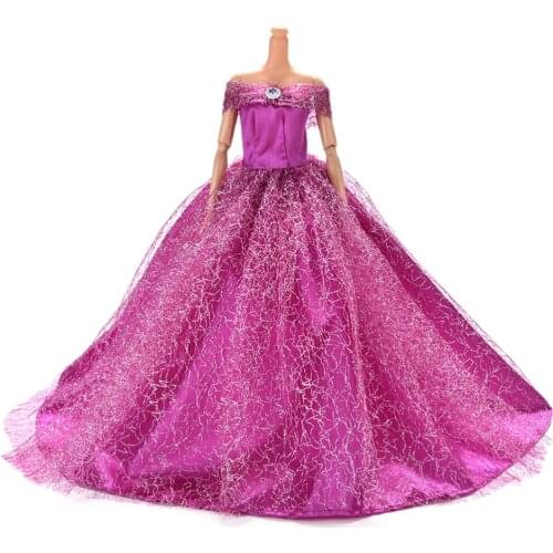 7 Colors Hot Sale Available High Quality Handmake Wedding Princess Dress Elegant Clothing Gown For Doll Dresses