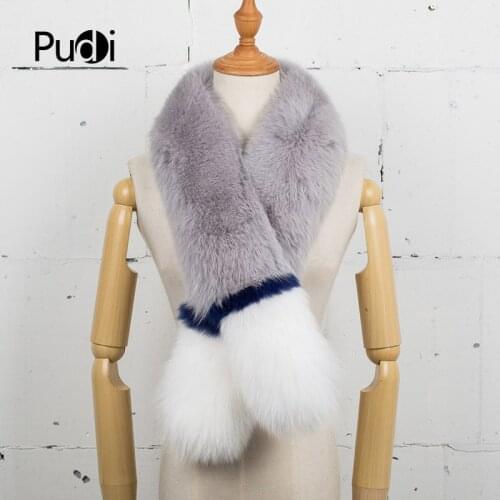 Aorice SF774 Winter Womens Genuine Fox Fur Scarf Girls Real Fox Fur Long Scarves Comfortable And Warm Quality A Scarf