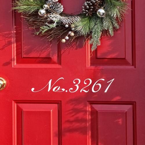 Free shipping Housewares Front Door Number Removable VINYL Street Numbers Sticker , Customization House Number Vinyl Door Decal