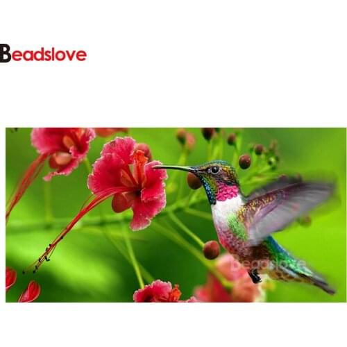 Large 5D Round square Diamond Embroidery kingfisher Full Sets Diy Diamond Painting Mosaic Hummingbird Pictures Of Rhinestones