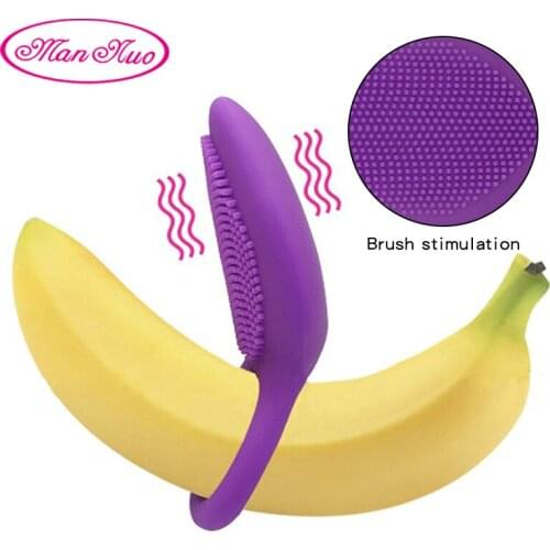 Man Nuo Vibrating Penis Ring Men Cockring Vibrator for Couple Clitoris Stimulate Delayed Premature Ejaculation Trainer Lock Ring