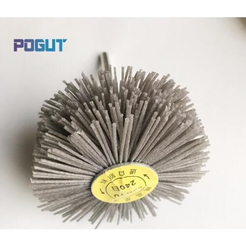 Wood Working Drill Brush Furniture Mahogany Finishing Abrasive Wire Nylon Radial Polishing Brush