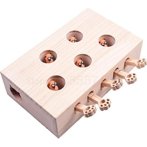 Hit gopher cat toy net red self-hidden artifact automatically funny cat toy little mouse funny cat stick solid wood cat su