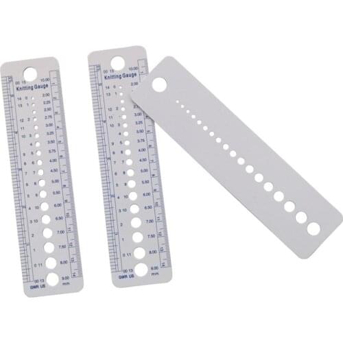 Knitting Tool Needle Gauge Inch Sewing Ruler 2-10mm Size Measuring Accessories Metal Ruler Tool Precision Measuring Tool