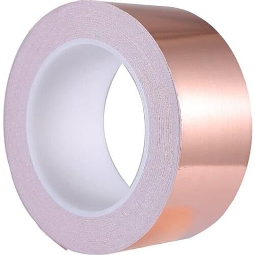 Copper Foil Tape 30mm x 50M for EMI Shielding Conductive Adhesive for Electrical Repairs Snail Barrier Tape Guitar