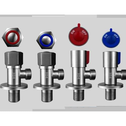 SUS304 Stainless Steel Full Copper Valve Core Triangle Valve Valve Water Heater Kitchen Bathroom Toilet Angle Valve
