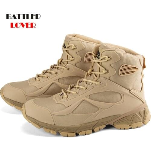 Men Military Tactical Boots Winter Leather Special Force Desert Ankle Combat Boots Men Leather Snow Boots Army Footwear Big Size