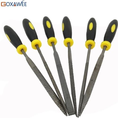 6pcs Set 140mm Metal File Mini Assorted Rasp Diamond Needle File Repair Hand Tool Jewelry Wood Grinding