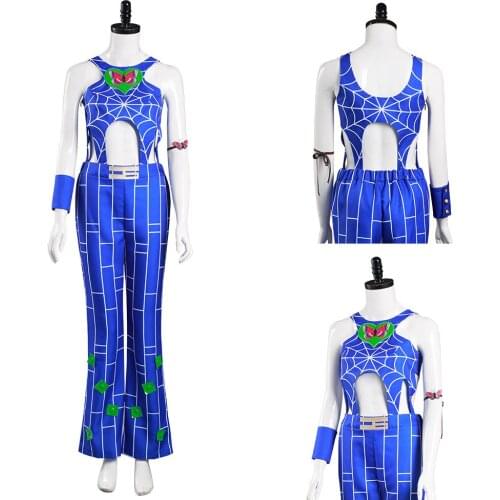 JoJo‘s Bizarre Adventure : Stone Ocean Jolyne Cujoh Cosplay Costume Pants Vest Outfits Halloween Carnival Suit