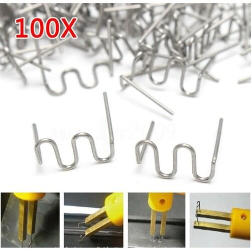 New High Quality 100Pcs Hot Strong Durable Steady Stapler Staples For Plastic Welder Tool Car Damaged Bumper Repair Kit#295480