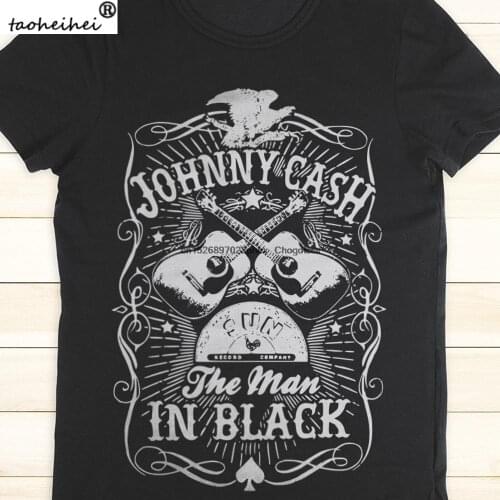 Jonny Cash Original Art T Shirt The Man In Black Tee VASprint Original Art Design 675