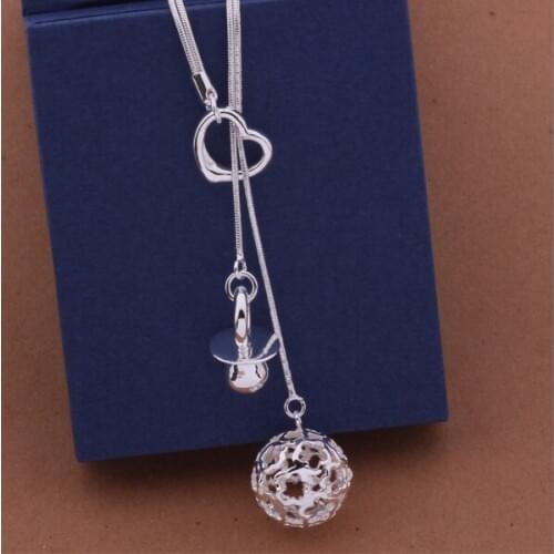 AN455 Hot sterling Necklace fashion jewelry pendant /asxajkea aybajpia silver color