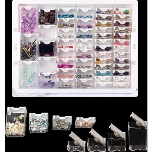 42/50/78 Grid Portable Diamond Painting Storage Containers Storage Box Diamond Painting Accessories Tools for Diamond Embroidery