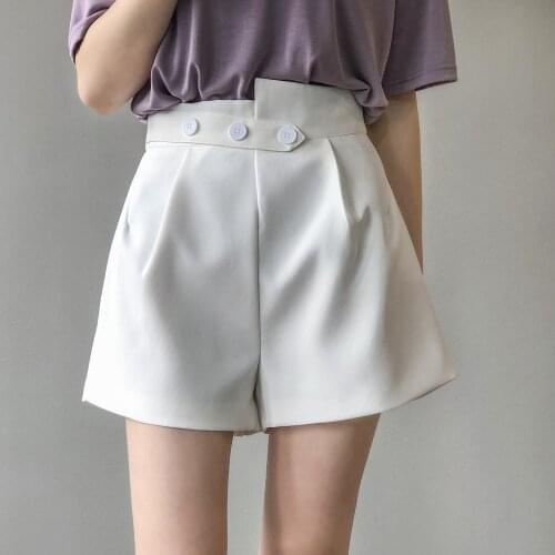 2021 New Womens Shorts Summer Casual Shorts Height Waist Wide Leg Short Fashion Woman Streetwear Asymmetrical Short Pants