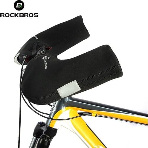 RockBros Waterproof Cycling Gloves Winter Thicken Warm Mountain Bike Handlebar Bicycle Gloves Mittens Guantes Ciclismo Black