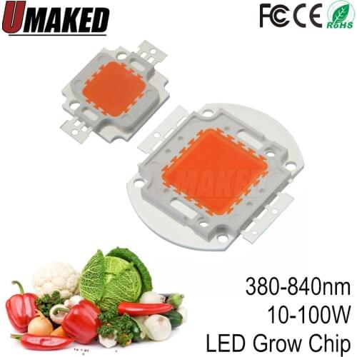 High Power 10W 20W 30W 50W 100W Full Spectrum LED Grow Light Diode 380~840nm 45mil BridgeLux for indoor led Grow Light