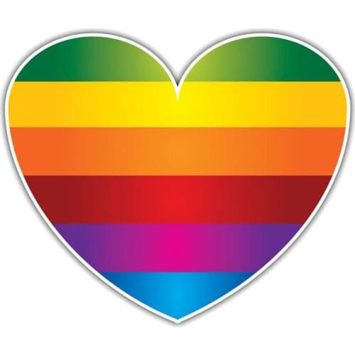 Funny Car Sticker Rainbow Lesbian Gay Pride Love Decal Motorcycle Decals Waterproof PVC 13cm X 10cm KK Vinyl