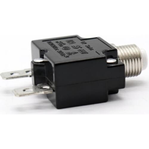 10 Amp Thermal Overload Protector, DC50V Push Reset Button Circuit Breaker with Clear Button Cap