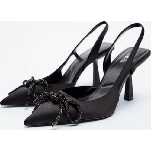 LMCAVASUN Pointed Thin Heel Slip on Shoes Women Slippers High Heel Pumps New Summer Ladies Slides Flip Flops Female Dress Shoes