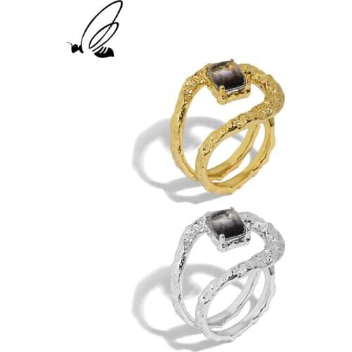 SSTEEL 925 sterling silver Resizable Ring minimalist Niche Light Design gifts for women punk party 2021 trend fine jewellery