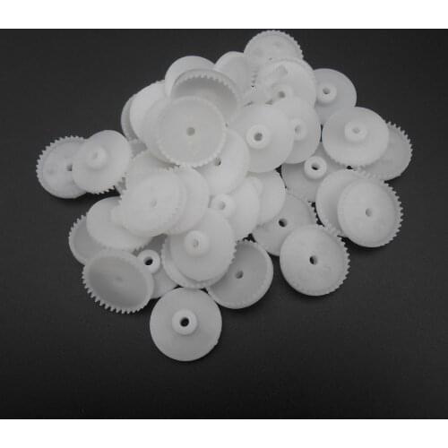 50Pcs 0.5M 36T Plastic Crown Gear 0.5 Modulus 36 Teeth Aperture 2.5mm 2.45mm Tight Distribution 5.4MM X 19MM Gears C362.5A T=36