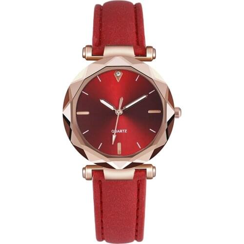 Star bright female watch Korean version of diamond rose gold quartz watch ladies watch fashion belt watch