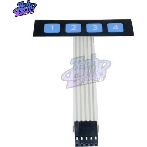 1* 4 Key Button Membrane Switch 1*4 Matrix Array Keyboard 1X4 Keypad with LED Control Panel Pad DIY Kit For Arduino smart car