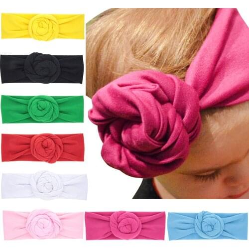 10PCS Small Wholesale Baby Hairband Child Rose Flower Curl Headband High Quality Designer Headbands Hair Accessories For Infants