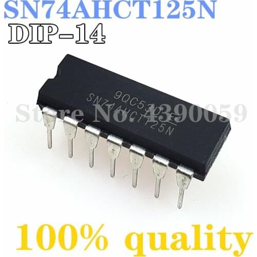 10pcs/lot SN74AHCT125N 74AHCT125N 74AHCT125 DIP14 IC In Stock