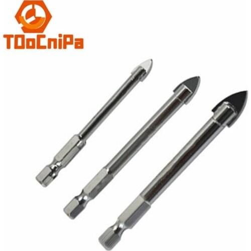 10 pcs Tile drill bit ceramic glass perforation drill power tool accessories multi-purpose electric drill bit 6/8/10MM