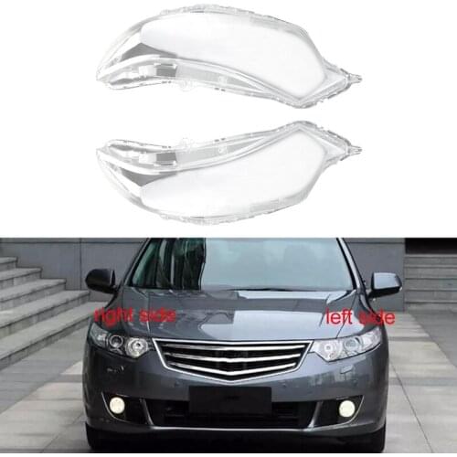 2PCS Car Lampshade Headlight Cover Transparent Head Light Lamp Glass Shell Mask Hardening for Honda Spirior 2009-2013