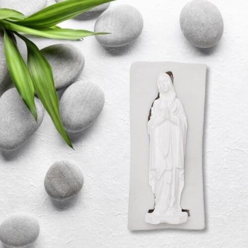 3D Virgin Silicone Mold Soap Truffle Cake Decorating Bake Tool Cute Virgin Mary Candy Fondant Mold Cake Decorating Baking Tools