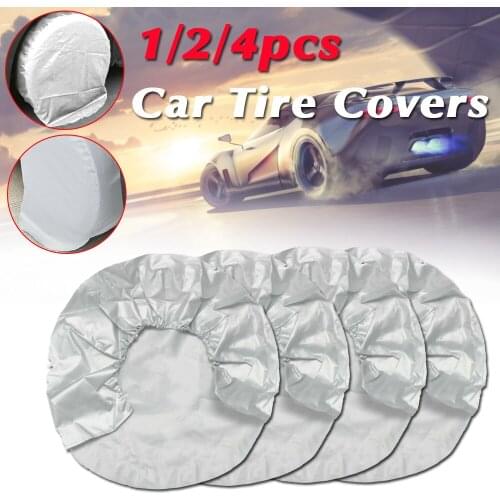 4pcs Universal Car SUV Tire Cover Waterproof Spare Tire Wheel Bag Auto Wheel Tire Cover Dustproof Protectors Covers for Truck
