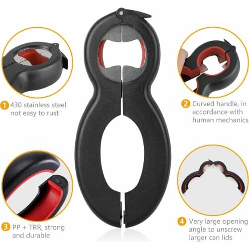 6 in 1 Beer Can Opener Multifunction Openers All In One Bottle Claw