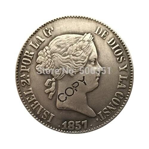 7 coins Spain 10 Reales copy coins