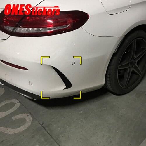 For Mercedes Benz C205 C Class C Coupe 2015-2019 Car Accessories Exterior Body Rear Bumper Fender Air Outlet Cover Trim Stickers