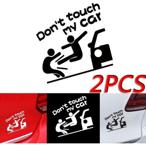 Car Sticker Funny DON'T TOUCH MY CAR Cartoon Car Sticker Warning Stickers and Decals