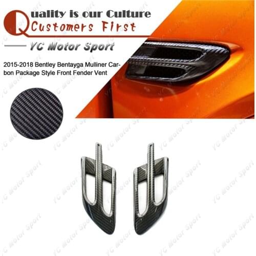 Car Accessories Carbon Fiber Fender Vent Fit For 2015-2018 Bentley Bentayga Mulliner Carbon Package Style Front Fender Vent