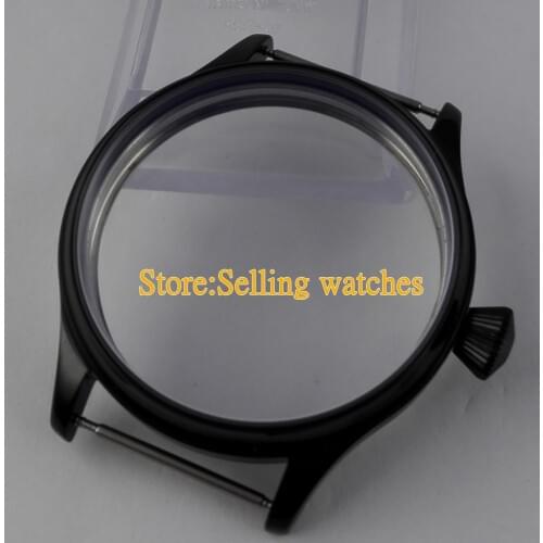 44mm 316L stainless steel screw back PVD parnis CASE fit 6498 6497 movement