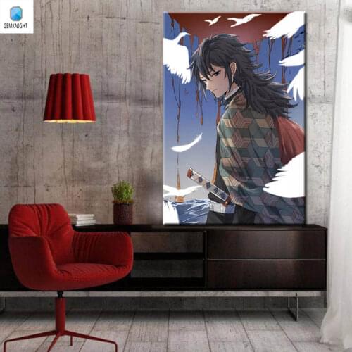 Diy oil painting Tomioka Giyuu digital paint by numbers Japan Style coloring by numbers modular painting home decor