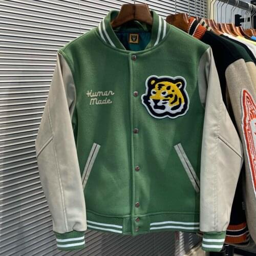 Human Made Varsity Baseball Jacket Men Clothing Women Bomber Coats Harajuku Japanese Racer Streetwear Motorcycle Techwear Parkas