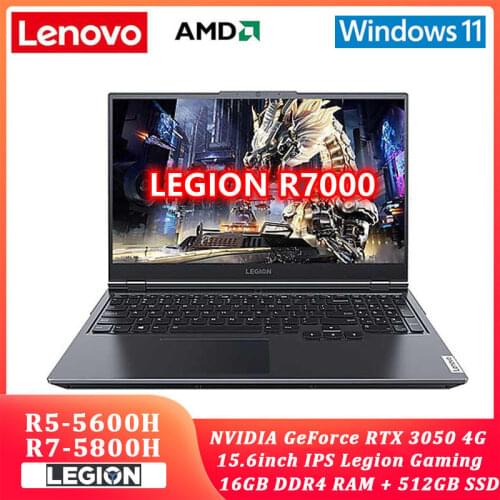Lenovo Legion R7000 2021 New Gaming Laptop AMD R5-5600H/ R7-5800H High Refresh Rate IPS Full Screen Windows10 Backlit metal body
