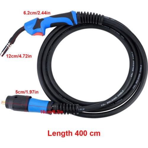 MIG Gas Shielded Welding Torch MB15AK Euro Standard Fitting Connector 4M Tools