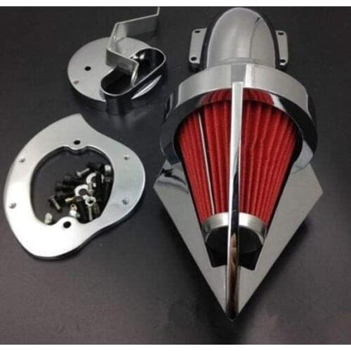 Motorcycle Chrome Triangle Spike Air Cleaner For Yamaha V-Star 1100 Dragstar 1100 99-U