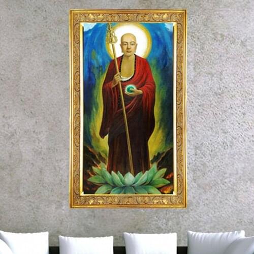 Golden panno Religious Cross Stitch Needlework 14CT 11CT DMC printed Canvas stamped White Portrait diy Embroidery kits Sets 07